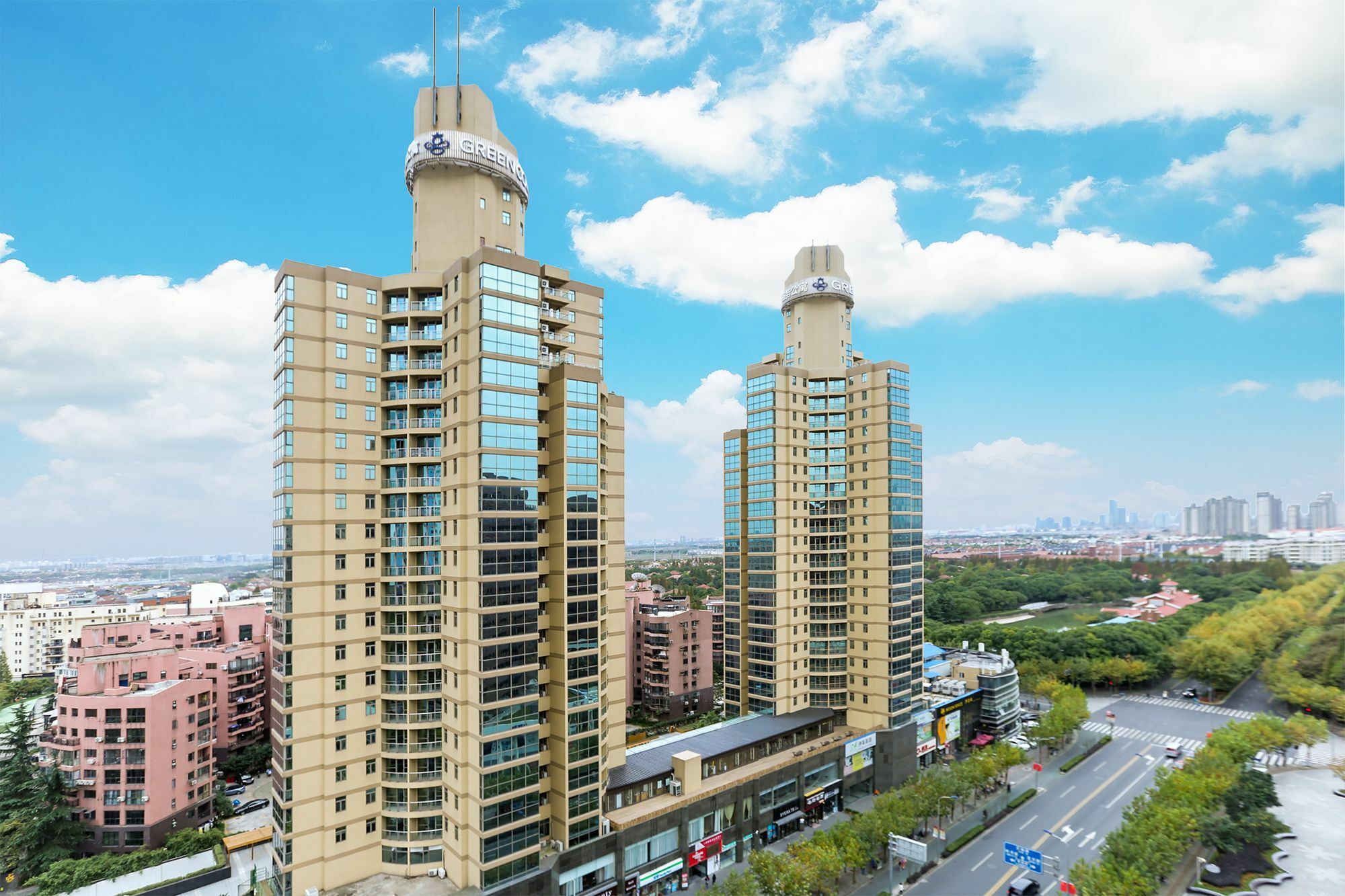 Green Court Residence Jinqiao Diamond Shanghai Buitenkant foto